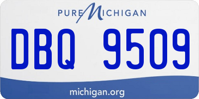 MI license plate DBQ9509