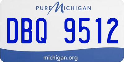 MI license plate DBQ9512