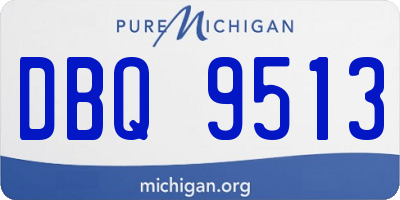 MI license plate DBQ9513