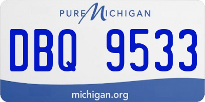 MI license plate DBQ9533