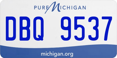 MI license plate DBQ9537