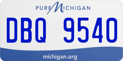 MI license plate DBQ9540