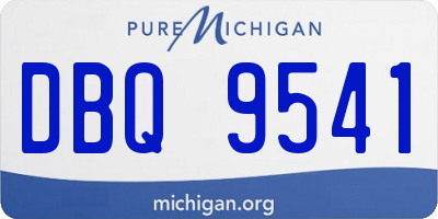 MI license plate DBQ9541