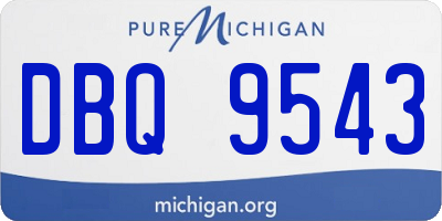 MI license plate DBQ9543