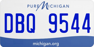 MI license plate DBQ9544