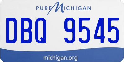 MI license plate DBQ9545