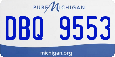 MI license plate DBQ9553