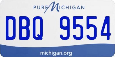 MI license plate DBQ9554
