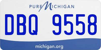 MI license plate DBQ9558
