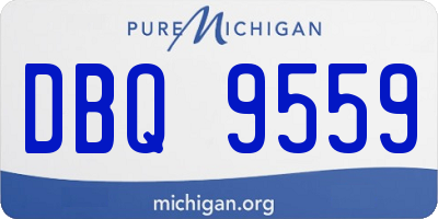 MI license plate DBQ9559
