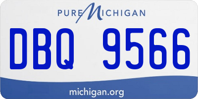 MI license plate DBQ9566