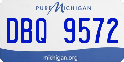 MI license plate DBQ9572