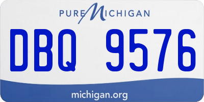 MI license plate DBQ9576