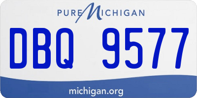 MI license plate DBQ9577