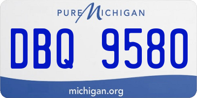 MI license plate DBQ9580