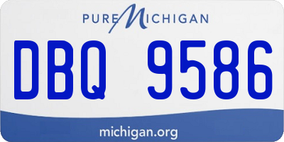 MI license plate DBQ9586