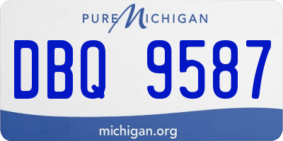 MI license plate DBQ9587