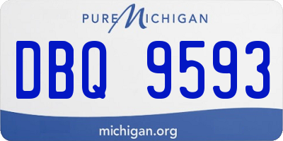 MI license plate DBQ9593