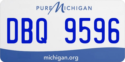 MI license plate DBQ9596