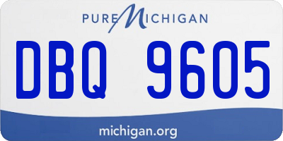 MI license plate DBQ9605