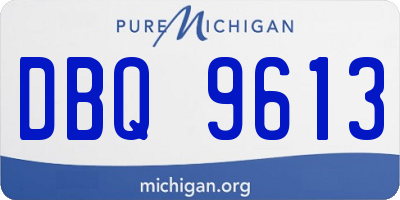 MI license plate DBQ9613