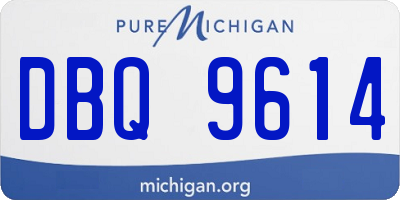 MI license plate DBQ9614