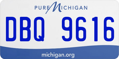 MI license plate DBQ9616