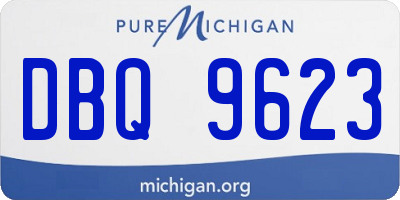 MI license plate DBQ9623