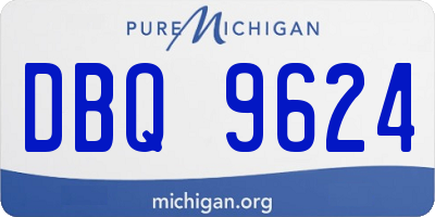 MI license plate DBQ9624
