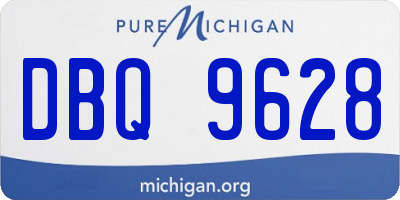 MI license plate DBQ9628