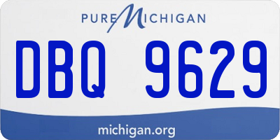 MI license plate DBQ9629