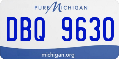 MI license plate DBQ9630