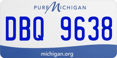 MI license plate DBQ9638