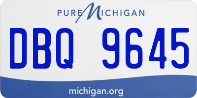 MI license plate DBQ9645