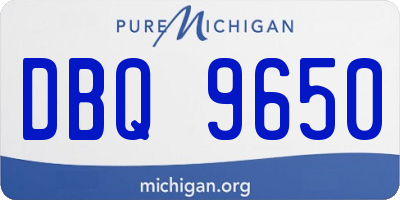 MI license plate DBQ9650