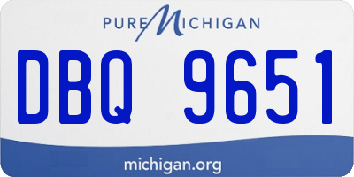 MI license plate DBQ9651