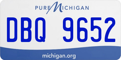 MI license plate DBQ9652