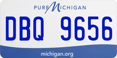 MI license plate DBQ9656