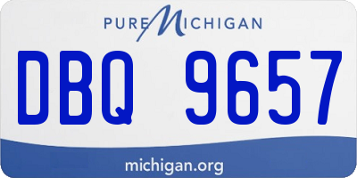 MI license plate DBQ9657