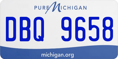MI license plate DBQ9658