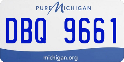 MI license plate DBQ9661