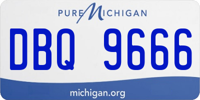 MI license plate DBQ9666