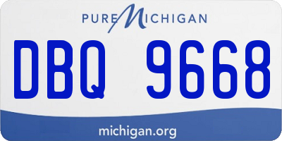 MI license plate DBQ9668