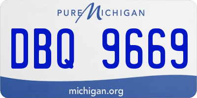 MI license plate DBQ9669