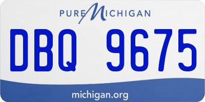 MI license plate DBQ9675