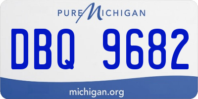 MI license plate DBQ9682