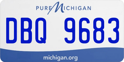 MI license plate DBQ9683