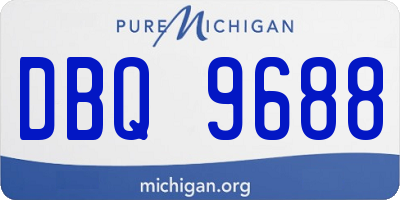 MI license plate DBQ9688