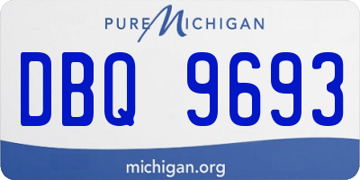 MI license plate DBQ9693