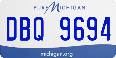 MI license plate DBQ9694